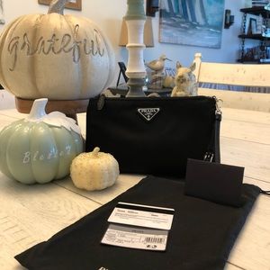 Prada Tessuto Nylon Clutch Never Used! FREE SHIPPING